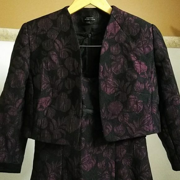 Tahari Dresses & Skirts - Size 2 Tahari Purple/Black Dress & Jacket